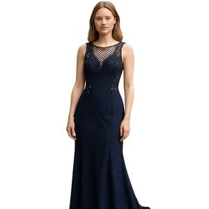 City Triangle evening gown dark blue Size Juniors 11